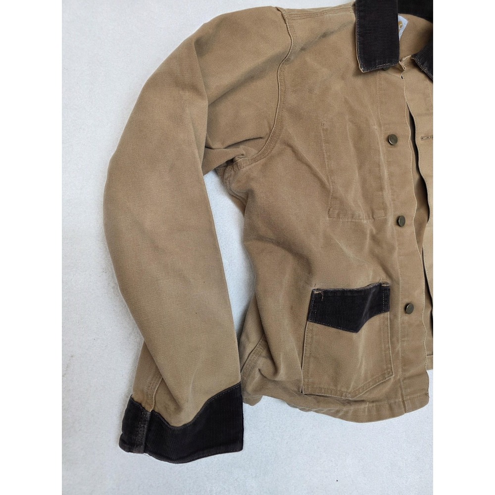Vintage 80s Carhartt Unlined Brown Canvas Chore Brush Coat Jacket J255‎ - Picture 2 of 11